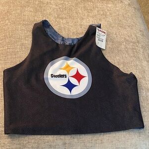 Steelers Black Crop Top